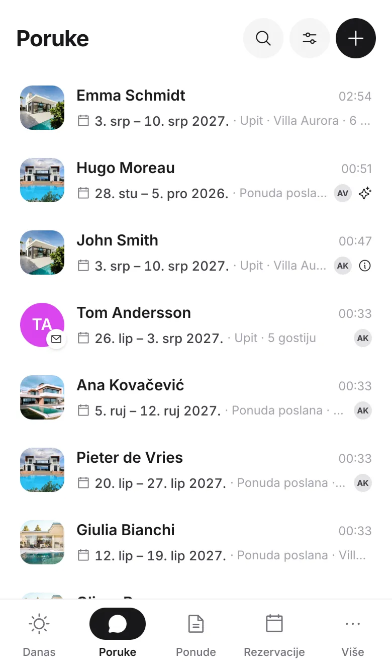Agent inbox on a phone